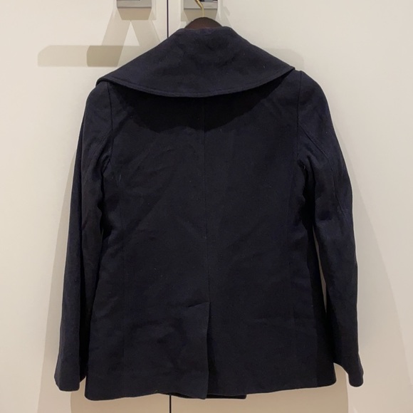 Burberry Woman’s Navy Wool/Cashmere Coat Jacket size US 2 - Picture 2 of 8